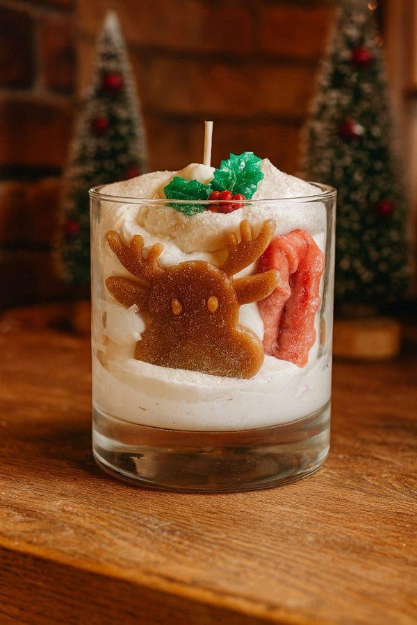 Bougie grand verre Biscuit de Noel