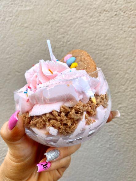 Bougie verrine chantilly Cookie barbe à papa